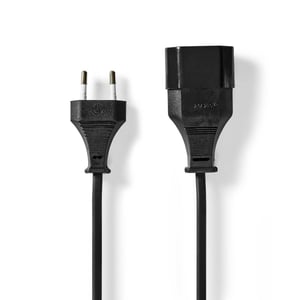 Nedis CEGL11085BK50 Power Cord, Black, 5 m, CEE7/16