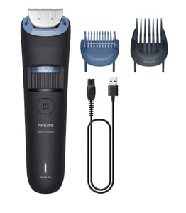 Philips skäggtrimmer serie 3000 BT3665/15 Skäggvård med helmetallblad