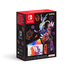 Nintendo Switch OLED Pokémon Scarlet & Violet Edition – tragbare Spielkonsole, 17,8 cm (7"), 64 GB, Touchscreen, WLAN, mehrfarbig