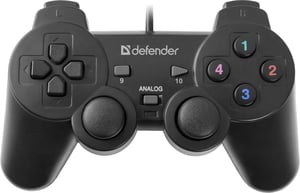 Defender Omega Czarny USB Gamepad Analogowy PC