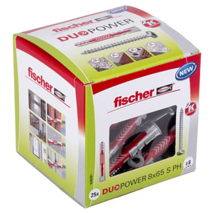 Fischer DUOPOWER 8 x 65 S PH LD 25 pcs. 65 mm expansion anchor