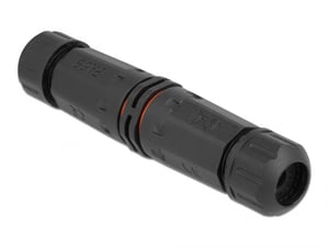 DeLOCK Field Cable Connector, 5-pin, IP68 waterproof, screw-on, cable diameter 4.5–7.5 mm, black