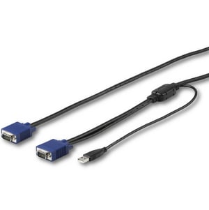StarTech RKCONSUV10 kabel KVM Czarny 3 m