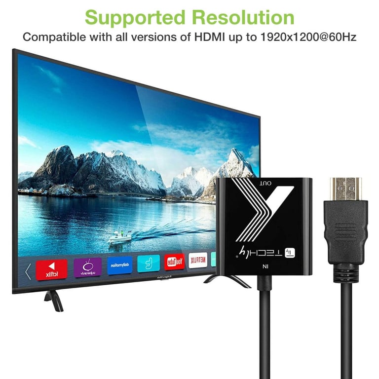 Techly IDATA HDMI-VGA2P konwerter sygnału wideo 1920 x 1200 px