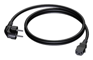 PROCAB CAB490/1 kabel zasilające Czarny 1 m Wtyczka zasilająca typu F C13 panel