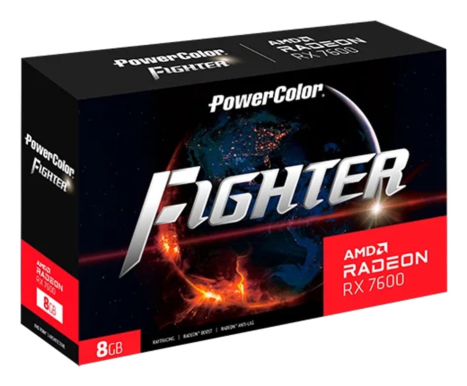 фото Видеокарта PowerColor Fighter Radeon RX 7600 8GB V2 (RX7600 8G-F/V2) 1