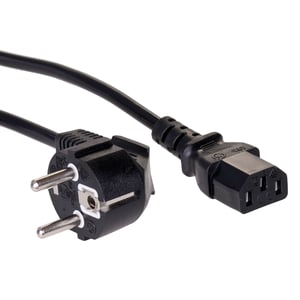 Akyga AK-PC-01A Power Cable, Black, 1.5 m, CEE7/7, IEC C13