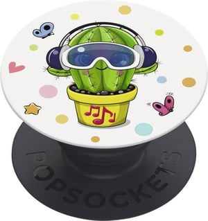 PopSockets Cool Cactus Passiv hållare för mobiltelefon/smartphone Svart, Grön, Vit