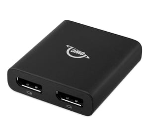 OWC Thunderbolt Dual DisplayPort-adapter, extern grafikkort via USB, 7680 x 4320 px, svart