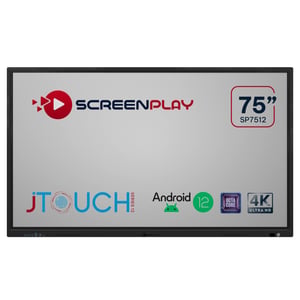 ScreenPlay INTERACTIVE DISPLAY tablica interaktywna 190,5 cm (75") 3840 x 2160 px Ekran dotykowy Czarny HDMI
