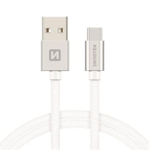Swissten 71521303 kabel USB USB 3.2 Gen 1 (3.1 Gen 1) 2 m USB A USB C 0,48 Gbit/s Srebrny
