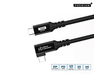 Microconnect USB3.2CC4-A USB Cable, USB 3.2 Gen 2x2, 4 m, USB-C, Black