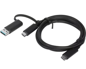 Lenovo 4X90U90618 USB 3.2 Gen 1 (3.1 Gen 1) Cable, 1 m, USB-A to USB-C, Black