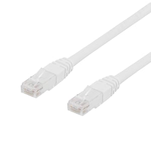 Deltaco 210003 Network Cable, White, 10 m, Cat6 U/UTP (UTP)