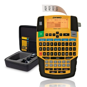 DYMO-paket för den industriella etikettskrivaren Rhino 4200 | QWERTY-tangentbord och tidsbesparande kortkommandon | Robust etikettskrivare för arbetsplatser och krävande etiketteringsuppgifter