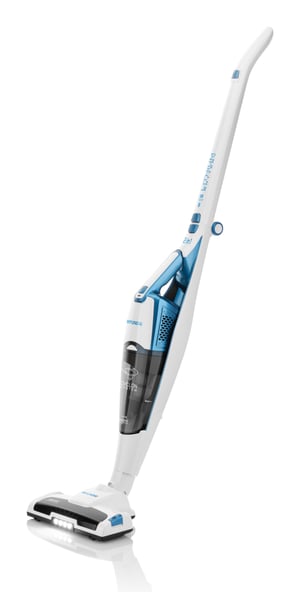 Hyundai VC 914 2-i-1-dammsugare med stativ, batteri, torr HEPA-filter, utan påse, 0,5 l, vit, blå