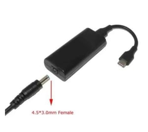 CoreParts MBXUSBC-CO0006 Adapter für 4,5 × 3,0 USB-C-Kabel, schwarz