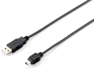 Equip 128521 USB-kabel USB 2.0 1,8 m USB A – Mini-USB B Svart