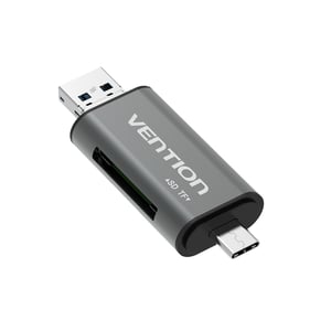 Vention CCJH0 kortläsare USB Type-A/USB Type-C/Micro-USB Grå