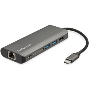 StarTech DKT30CSDHPD3 Wired USB 3.2 Gen 1 (3.1 Gen 1) Type-C Docking Station, Black, Gray