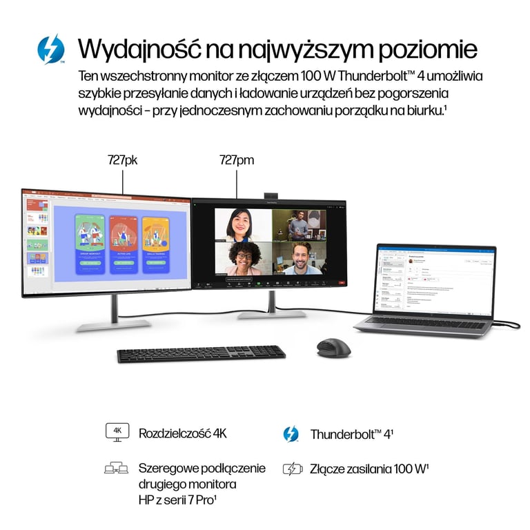 HP 27-calowy monitor konferencyjny seria 7 Pro 4K – 727pm
