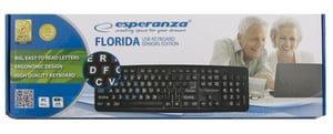 Esperanza EK129 klawiatura HTPC USB QWERTY British English Czarny