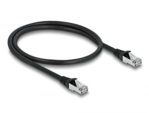 DeLOCK RJ45-Netzwerkkabel Cat.6A S/FTP PUR für den Außenbereich, 0,5 m, schwarz