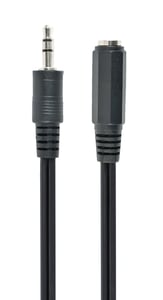 Gembird 1.5 m, 3.5 mm/3.5 mm, M/F audio cable, 1.5 m, Black