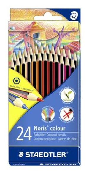 Staedtler 185 CD24 Multicolor Colored Pencils, 24-pack
