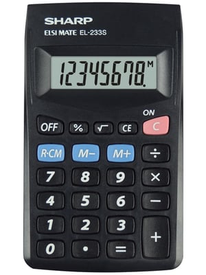 Sharp EL-233S fickräknare Enkel räknare Svart