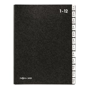 Pagna 24121-04 bokavdelare Svart Hårda fiberplattor, polypropen (PP) A4