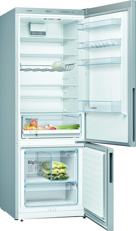 Bosch Serie 4 KGV58VLEAS lodówko-zamrażarka Wolnostojący 503 l Stal nierdzewna