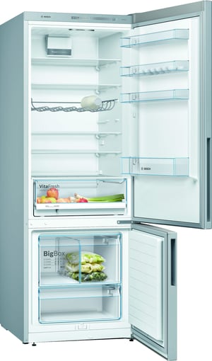Bosch Serie 4 KGV58VLEAS lodówko-zamrażarka Wolnostojący 503 l Stal nierdzewna