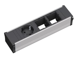 Bachmann 912.002 rozgałęziacz 1 x gniazdo sieciowe Czarny, Srebrny