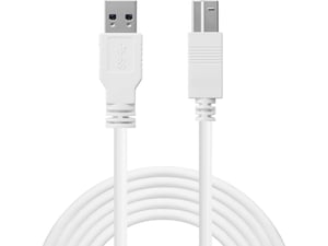 Sandberg 509-23 USB-Kabel USB 3.2 Gen 1 (3.1 Gen 1) 1,8 m USB-A auf USB-B Weiß
