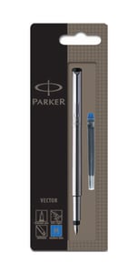 Parker Vector Fountain Pen Cartridge Filling System Stainless Steel 1 pc.