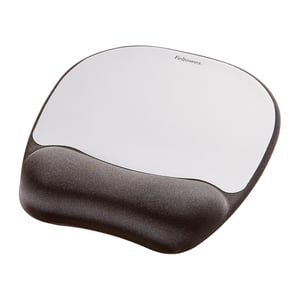 Fellowes 9175801 Mouse Pad, Black, Silver