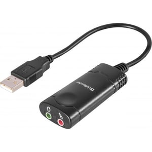 Defender Audio USB kabel audio 0,155 m 2 x 3.5mm Czarny