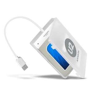 Axagon ADSA-1S Festplattengehäuse HDD/SSD-Gehäuse Weiß 2,5"