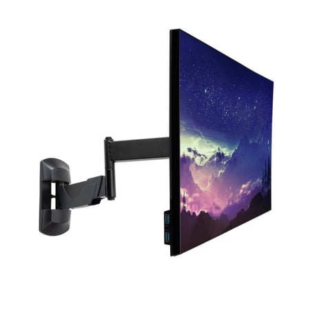 Lindy 40714 uchwyt / stojak do monitorów 66 cm (26") Ściana Czarny