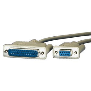 ROLINE 1.8m, DB9 F - DB25 M Parallel Cable, Gray, 1.8 m