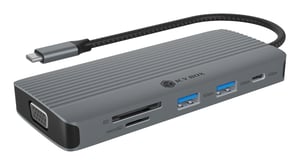 ICY BOX IB-DK4040a-CPD Kabelansluten USB 3.2 Gen 1 (3.1 Gen 1) Type-C Aluminium, silver