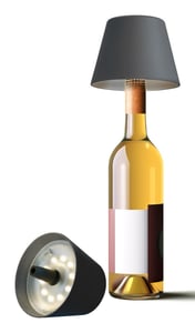 Techly I-LAMP-BOTTLE Lampenschirm Schlafzimmer, Café, Esszimmer, Hotel, Küche, Wohnzimmer, Restaurant Schwarzes Acrylnitril-Butadien-Styrol-Copolymer (ABS), Thermoplastischer Kautschuk (TPR)