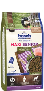 Bosch Hundefutter Maxi Senior Geflügel, 1er-Pack (1 x 12,5 kg) 12,5 kg Geflügel, Reis