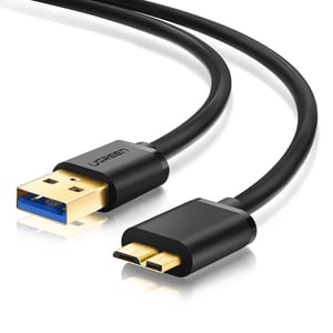 Ugreen 10840 USB 3.2 Gen 1 (3.1 Gen 1) Cable, 0.5 m, Micro-USB A to Micro-USB B, Black