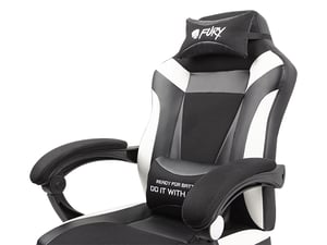 FURY Avenger M+ Uniwersalny fotel dla gracza Obite siedzisko Czarny, Biały