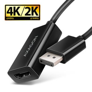 Axagon RVD-HI20N 0.15 m DisplayPort to HDMI Cable Adapter, Black