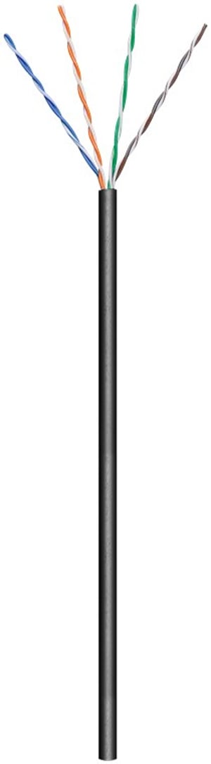 Goobay 57198 kabel sieciowy Czarny 100 m Cat5e U/UTP (UTP)