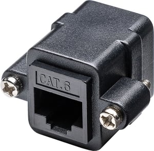 Goobay 81365 wtyczka 2x RJ-45 Czarny