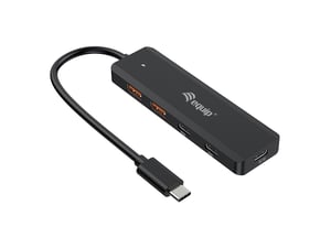 Equip 128966 USB 3.2 Gen 2 (3.1 Gen 2) Type-C Hubs and Concentrators, 10000 Mbit/s, Black